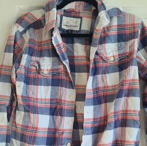 American Eagle Outfitters Checkered Flannel - Red, White, and Blue